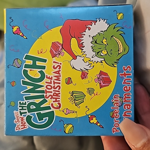Two Dr Seuss How the Grinch Stole Christmas Ornaments Vintage 2000 - Picture 5 of 6